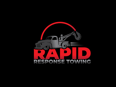 Towing company Logos auto automotive car company crane design emergency graphic help logos rapid tow towing towing company logo towing logo transport transportation truck vector wrecker service