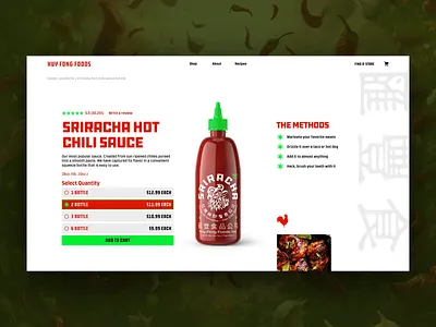 Fresh Sriracha Product Page illustration magfam