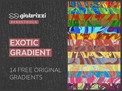 14 Free Original Gradients background color collection colorful colorfull exotic free freebie gradient maps photoshop set