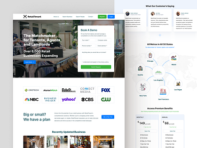 Landing Page for Tenant Website accessibility aesthetics commercial creativity data design grid system real estate shopping centers storefronts ui usability ux vacant spaces