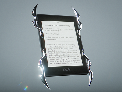 ⊹ ࣪ ˖ new kindle ⊹ ࣪ ˖ 3d chrome device render