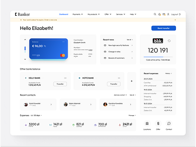 Banking platform - UI concept branding concept dashboard design finances financial design fintech productdesign ui uiux ux web web design website