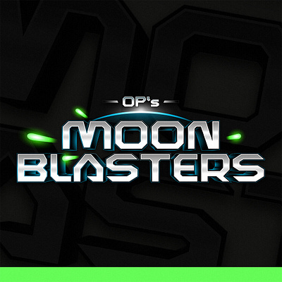 Moon Blasters Game Logo branding game logo gaming laser lasers logo space video game