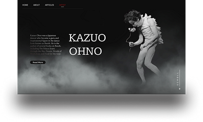 Landing Page Design ' Ankoku Butoh ' design figma graphic design landing page ui