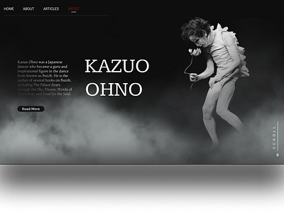 Landing Page Design ' Ankoku Butoh ' design figma graphic design landing page ui