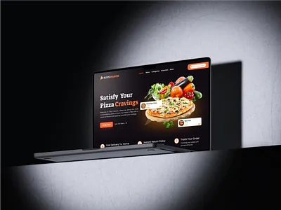Pizza Shop Website Design black theme black website ecommerce fastfood website landing page pizza lover pizza resturent pizza shop pizza shop website resturent ui ux website design