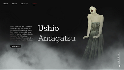 ' Ankoku Butoh ' design figma landing page ui web design