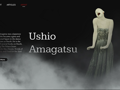 ' Ankoku Butoh ' design figma landing page ui web design