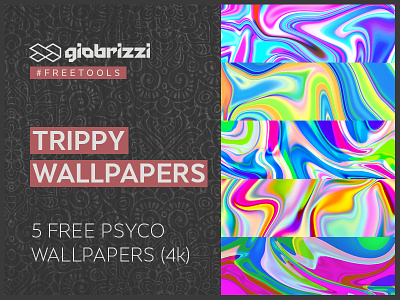 5 FREE psychedelic WALLPAPERS (4k) 4k abstract background free freebie photoshop psychedelic trippy vaporwave wall art wallpapers waves