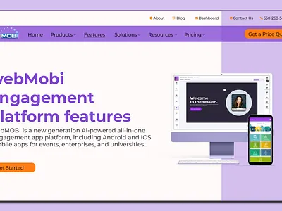 WebMobi platform animation graphic design ui