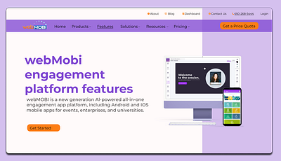 WebMobi platform animation graphic design ui