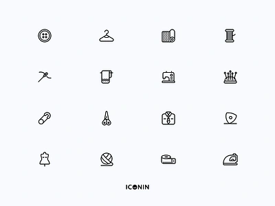 Tailor Icons Set app icons design fashion flat icons icon icon pack icon set iconin iconography icons iconset illustration line icons tailor tailor icon