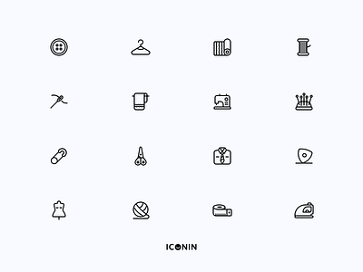 Tailor Icons Set app icons design fashion flat icons icon icon pack icon set iconin iconography icons iconset illustration line icons tailor tailor icon