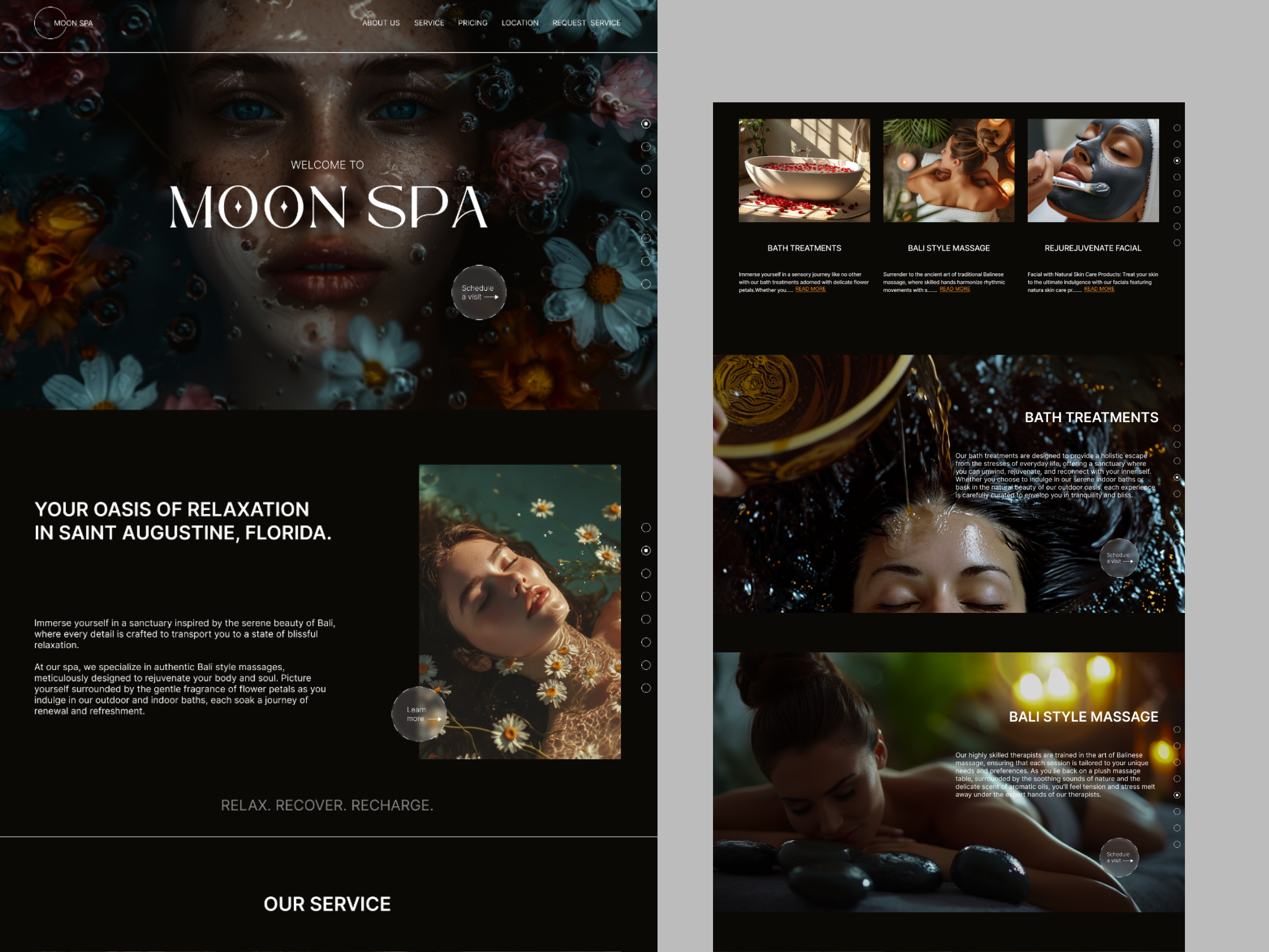 WEB DESIGN CORPORATE WEBSITE | MOON SPA By Dasha Seraeva On Dribbble