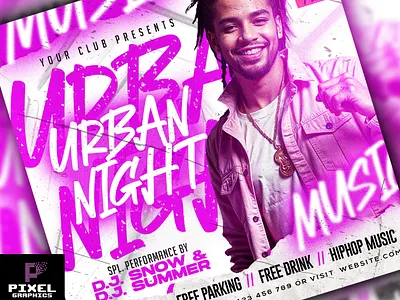 Music Party Flyer celebration club flyer club party design dj flyer event graphic design music festival photoshop psd flyer weekend music