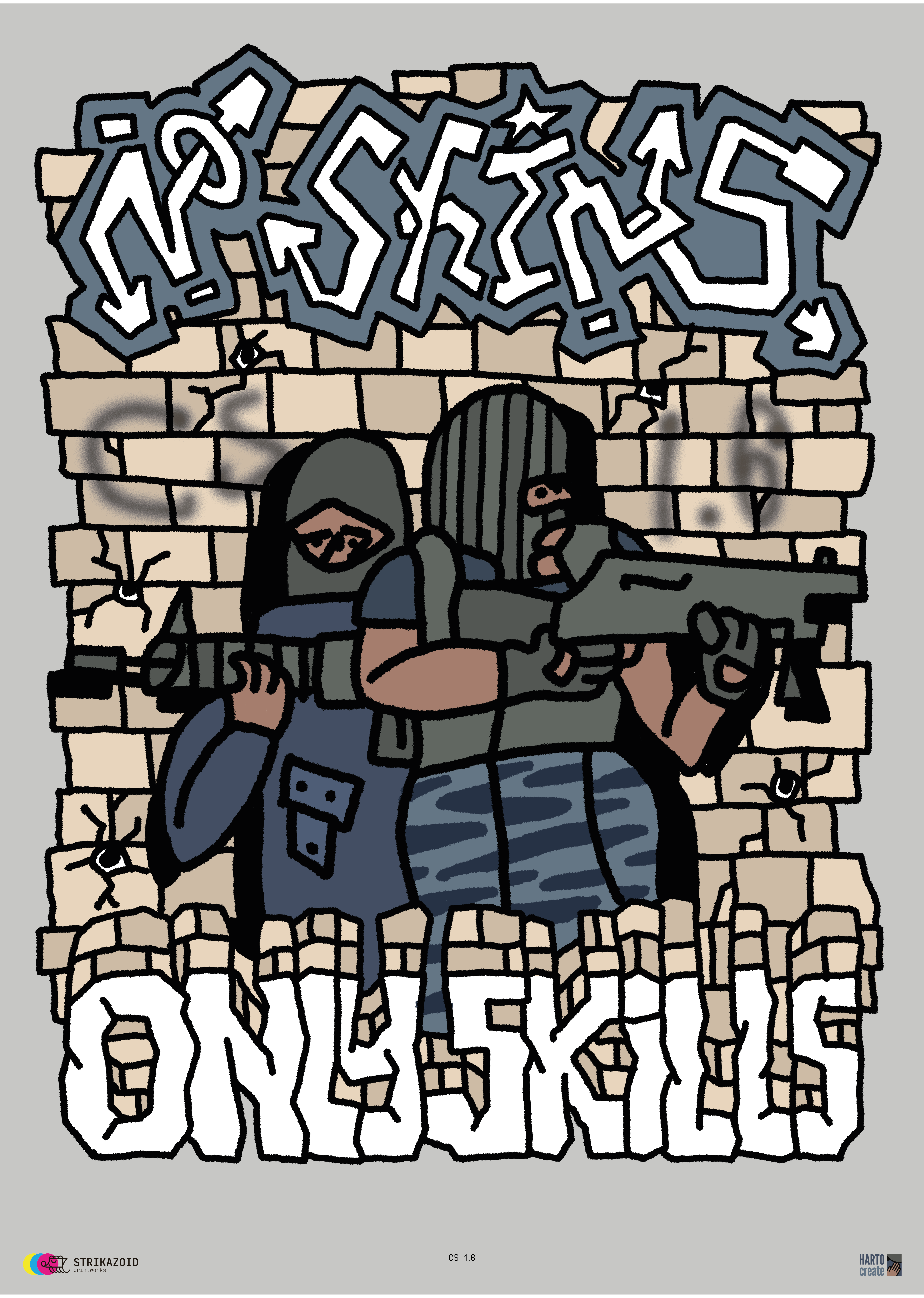 CS 1.6 tribute print design graphic design ill illustration poster print typography