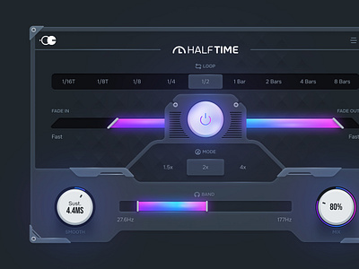HalfTime Re-skin Concept daw desktop halftime music music app plugin ui vst