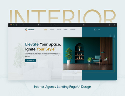 Interior Agency Landing Page UI Design home page design landing page design product design u user experience user experience design user interface user interface design web design