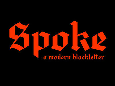 Spoke - Blackletter Typeface beer font black letter blackletter blackletter font calligraphy calligraphy fon display english gothic font old spoke blackletter typeface strong