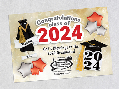 Bronner's Christmas Wonderland Congratulations Grad 2024 Ad branding design designer graphic design graphicdesign indesign layout design