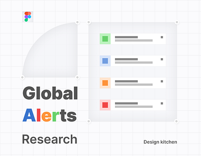 Global Alerts case study component design system figma taxonomy ux research