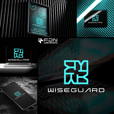 Wiseguard Visual Identity BY FDN DESIGN brand design branding graphic design hire me logo logo design logomark minimalistic mockups modern poster tech visual identity