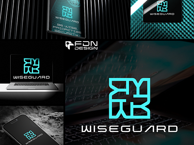 Wiseguard Visual Identity BY FDN DESIGN brand design branding graphic design hire me logo logo design logomark minimalistic mockups modern poster tech visual identity