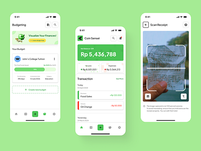 Coin Sensei - Money Tracker App app app design bank banking banking app budget budget app finance finance app mobile mobile app mobile design money money tracker