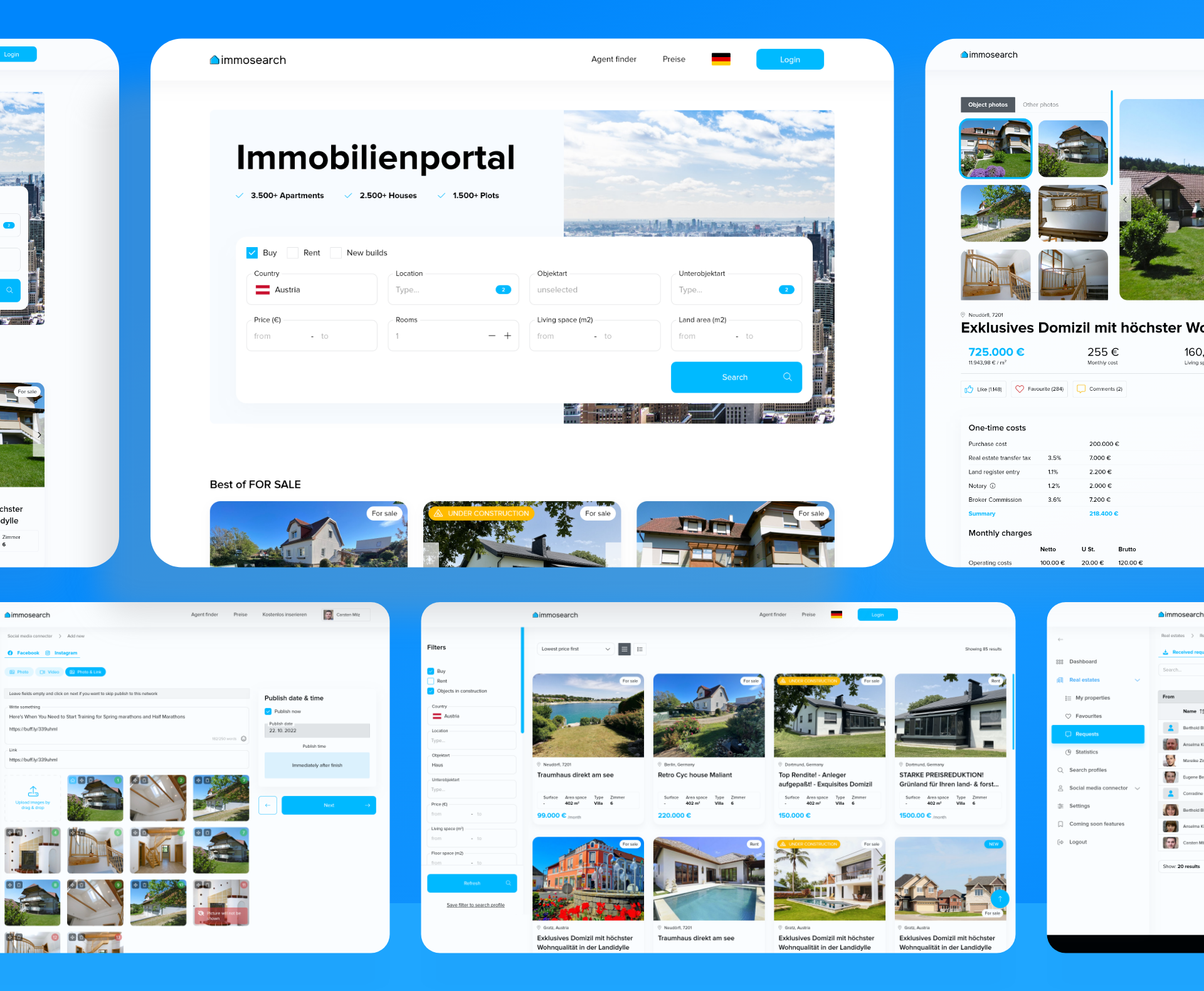 ImmoSearch - real estate service UI dailyui dailyuichallenge design immosearch properties property real estate ui ux