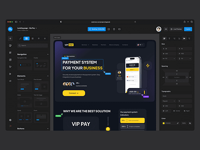 WebMixer - Website builder design figma freelance interface landing page modern photoshop trands ui ux uxui design web design website