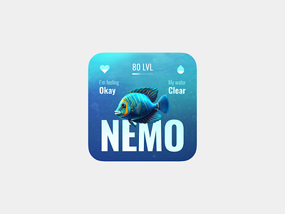Tamagotchi iOS widget design 🐟 animation application design fish inspiration interaction ios mobile motion graphics ocean pet pets sea tamagotchi ui ui design ux water widget widgets