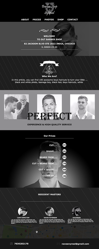 Barber Website 3d animation branding graphic design logo motion graphics ui