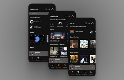 SoundCloud Redesign case study figma gradient music redesign soundcloud ui ux ux research