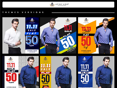 Avocado Men's Fashion | 11.11 Sales Campaign Design adobe design fashion graphic design mens minimal photoshop sale wear