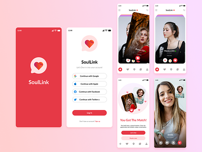 Dating App app app screen design app ui application date app dating app modern app online date app screen design ui ux