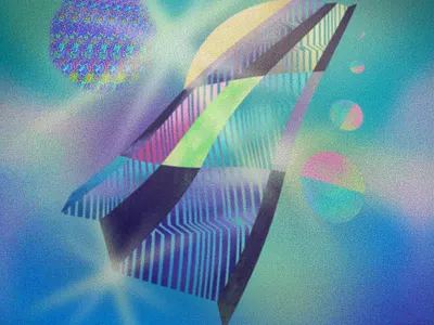 Discofobia Poster - Optical Illusion digital art graphic design illustration