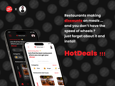 HotDeals - Restaurants Finder App food mobileapp restaurantfinder ui uiux
