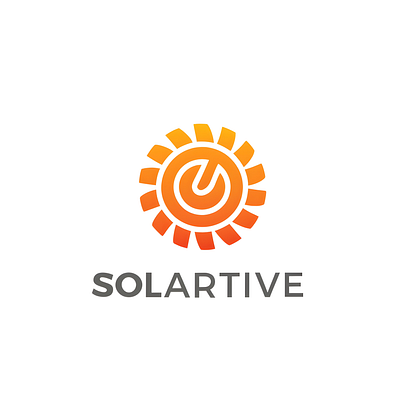 SOLARTIVE, Logo Design Concept For a Solar Panel Company 3d branding graphic design logo