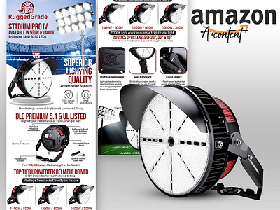 AMAZON LISTING IMAGES + PREMIUM EBC a content amazon amazon design amazon ebc amazon ebc a content design design graphic design lights product design stadium light