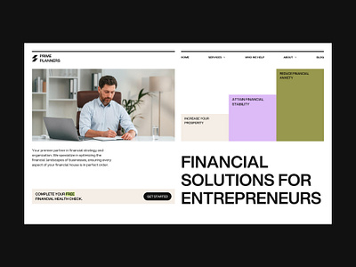Prime Planners - UX/UI design analytics concept entrepreneurs finance homepage interface investment landing landingpage solution ui uidesign userinterface uxui web page webdesign website