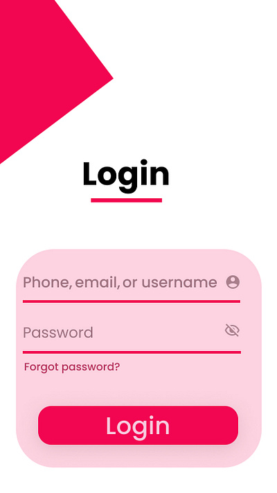 Login form graphic design logo ui