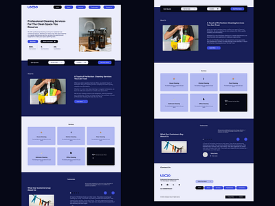 Landing page of a cleaning agency branding landing page ui ux web web3 website design