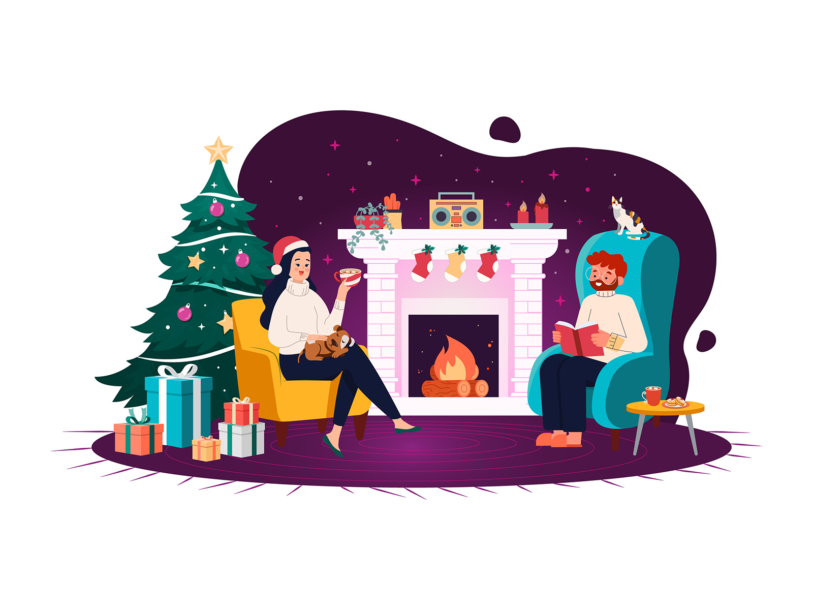 Christmas Illustration by Lyudmyla Zhaldachenko on Dribbble