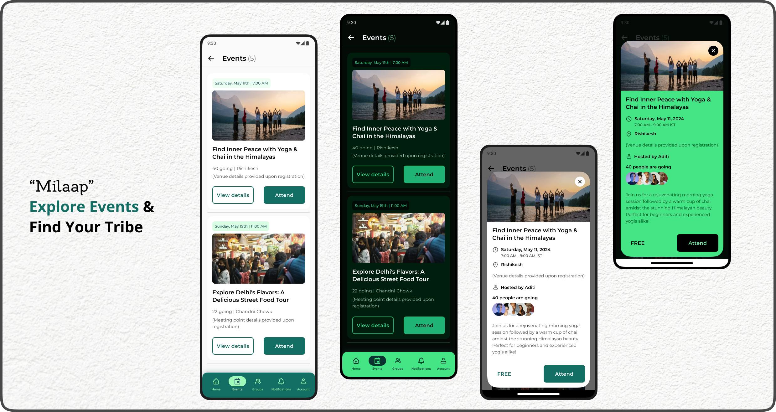 UI Challenge - Day 11 (Explore and Discover) accessibility app design card design color contrast comunity building daily ui dark mode discovery event management light mode mobile ui ui challenge uiux uiux design user experience visual hierarchy wcag