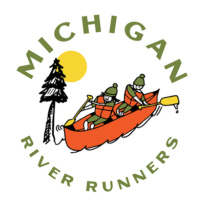 Michigan River Runners Logo branding graphic design illustration logo michigan rivers sticker