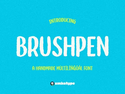 Brushpen - Eroded Fun Font cartoon childbook chunky font creative font cute font