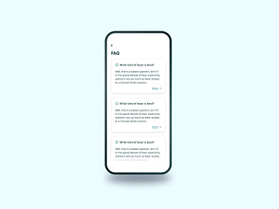 Mobile FAQ Page dailyui design mobile ui ui design uiux user interface