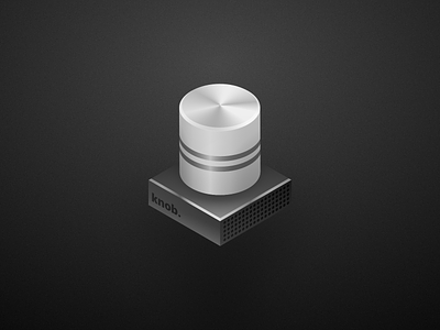 Knob. 🎛️ affinity designer audio gradient knob logo metal synth vector