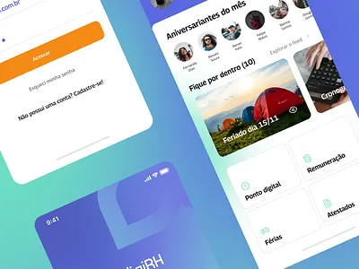DigiRH - Mobile App design interface interface design layout ui uxui web webdesign