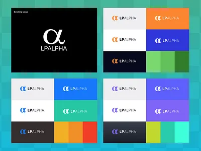 LPAlpha | Logo Options branding color palette logo startup ui